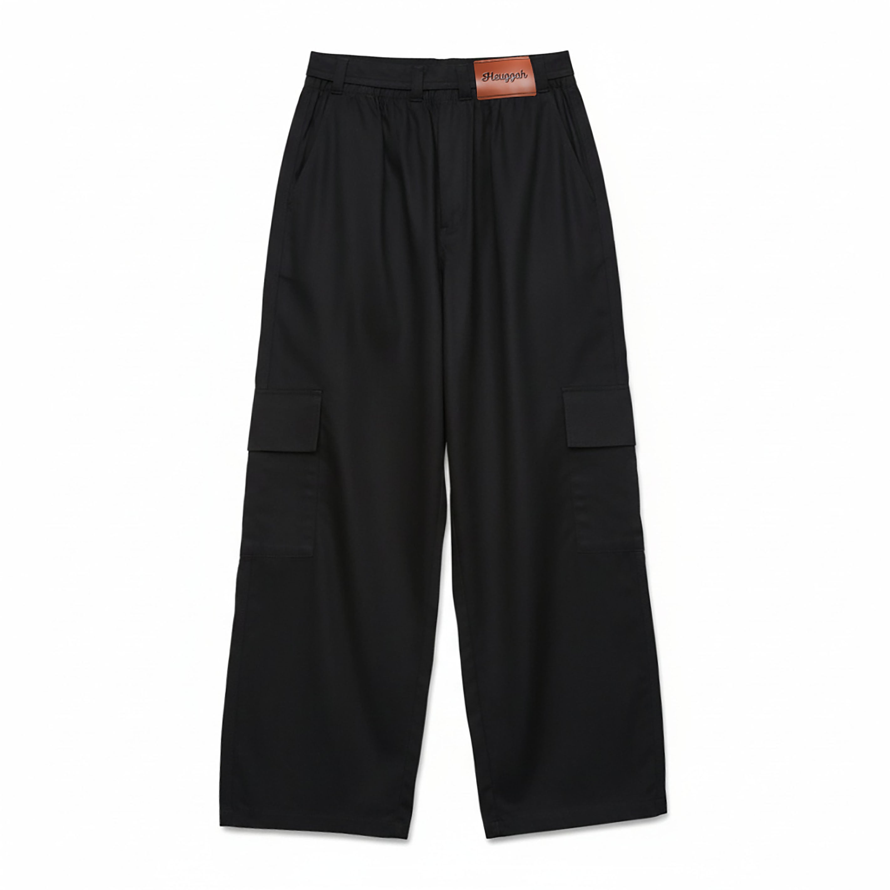 Cotton Twill Relaxed Pants Self Belt