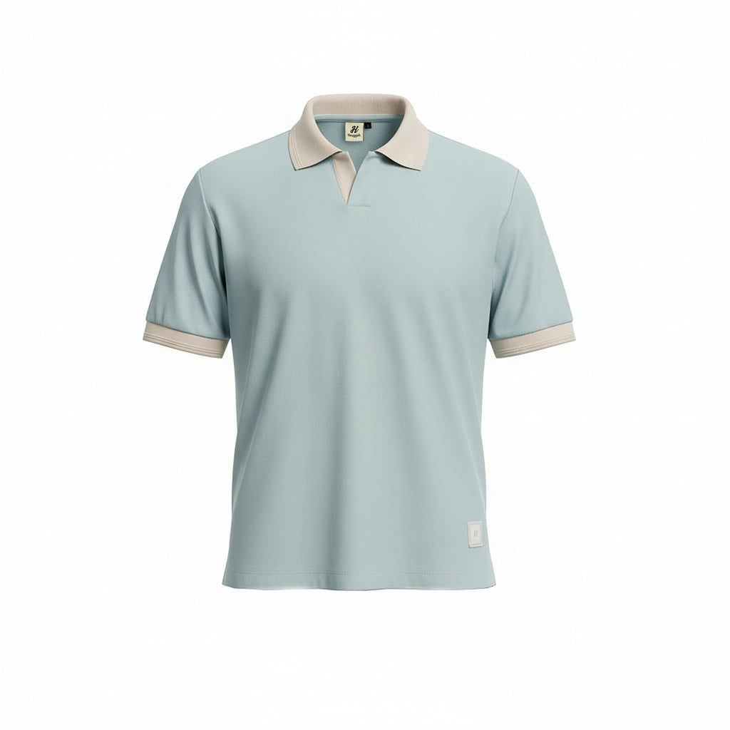 Boxy Dual Tone Polo Shirt