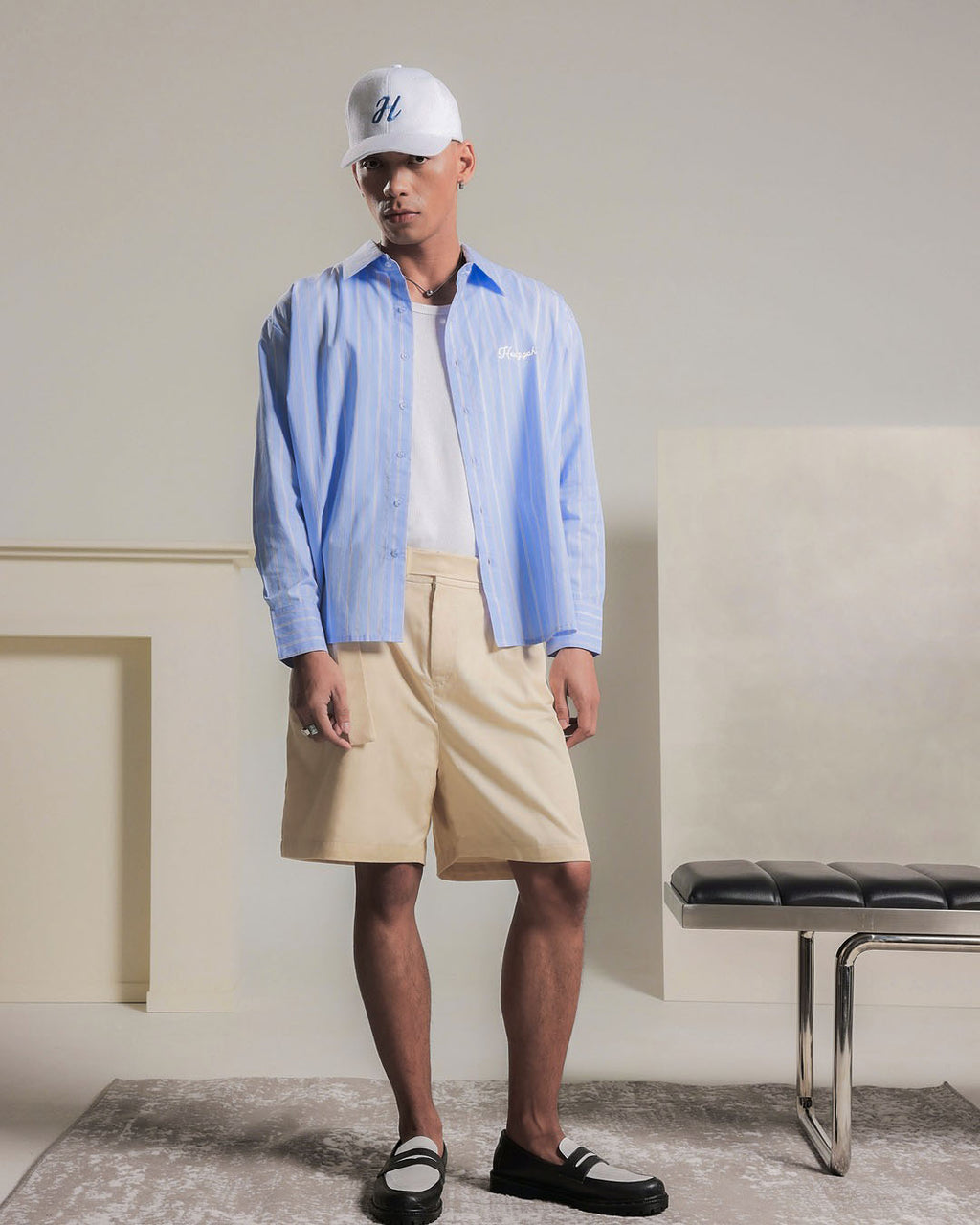 Heuggah Oversized Striped Shirt