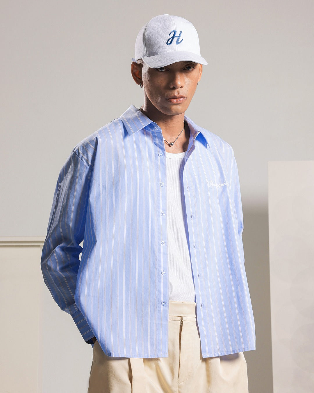 Heuggah Oversized Striped Shirt