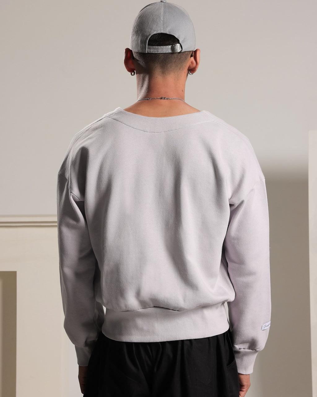 Cropped Cardigan Cotton Fleece