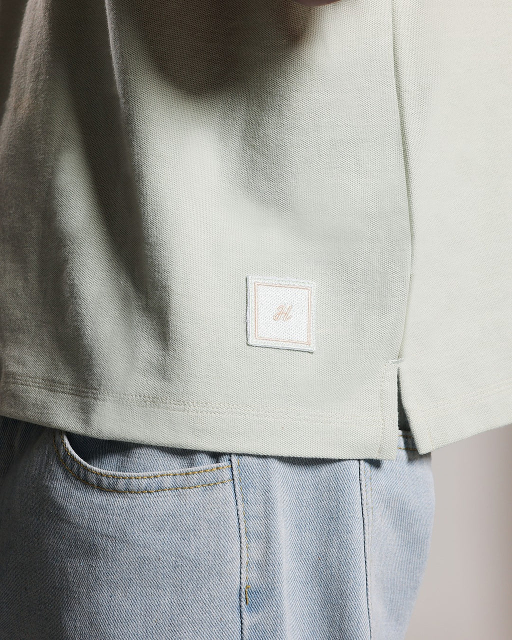 Boxy Dual Tone Polo Shirt