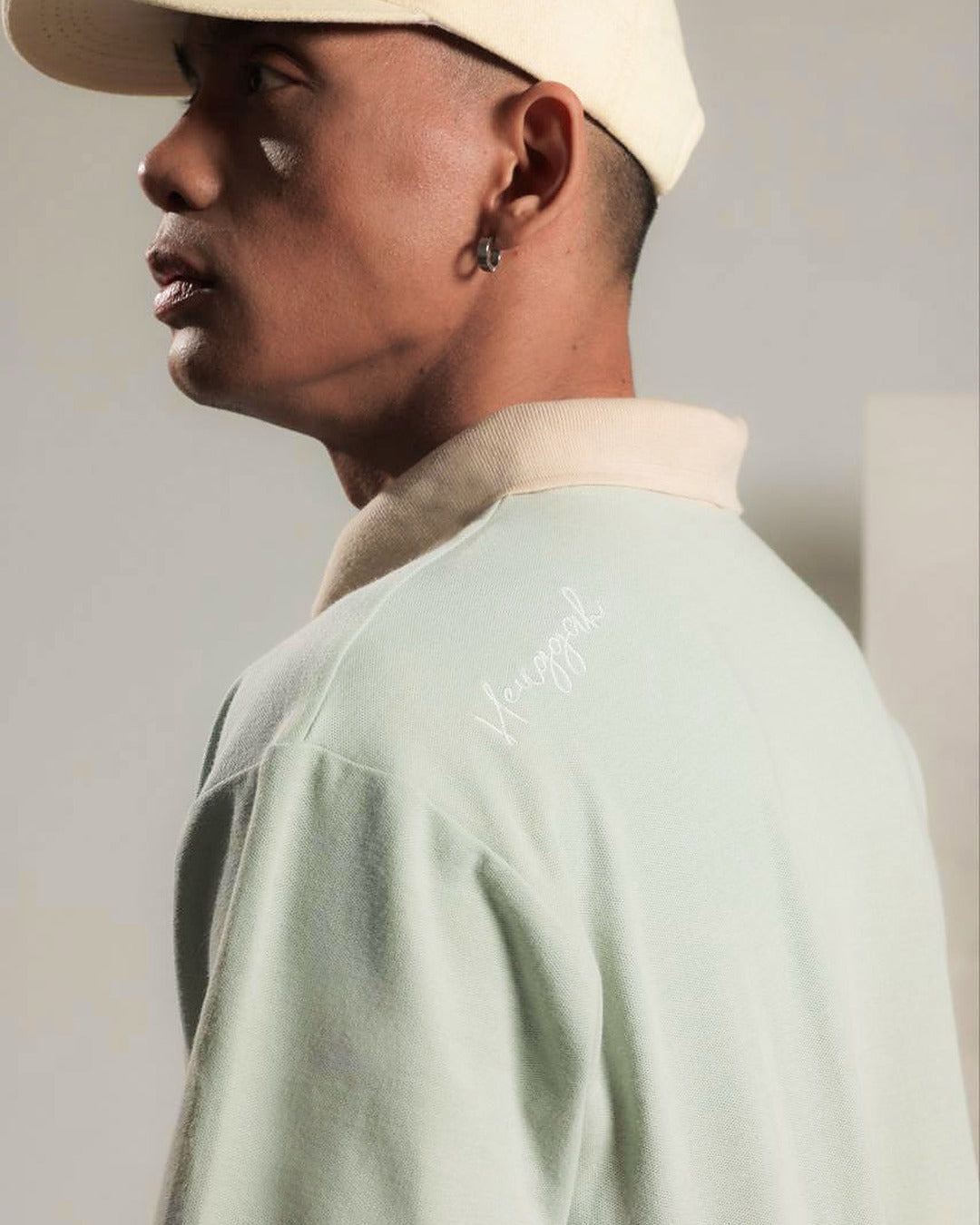 Boxy Dual Tone Polo Shirt